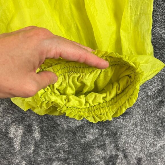 Free People Movement Parachute Balloon Lined Pants Pull On Neon Green S/M *Read - Picture 3 of 15